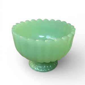 Tablecraft Green Jadeite Scalloped Sundae Dish